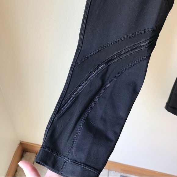 LULULEMON Leggings High Times Special Edition Metta Mesh Panels Black 7/8 Length - Picture 13 of 15